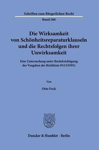 Die Wirksamkeit von Schönheitsreparaturklauseln und die Rechtsfolgen ihrer Unwirksamkeit.