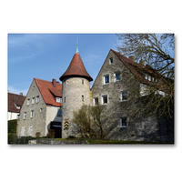 Premium Textil-Leinwand 90 x 60 cm Quer-Format Zeughausturm | Wandbild, HD-Bild auf Keilrahmen, Fertigbild auf hochwertigem Vlies, Leinwanddruck von Karin Sigwarth