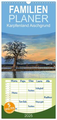 Familienplaner 2025 - Karpfenland Aischgrund mit 5 Spalten (Wandkalender, 21 x 45 cm) CALVENDO