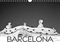 BARCELONA [black/white] (Wandkalender 2021 DIN A4 quer)