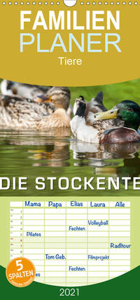 Emotionale Momente: Die Stockente. - Familienplaner hoch (Wandkalender 2021 , 21 cm x 45 cm, hoch)