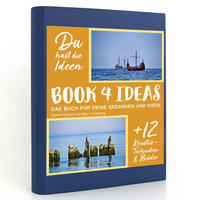 BOOK 4 IDEAS modern | Sonne Strand und Meer in Kolberg, Notizbuch, Bullet Journal mit Kreativitätstechniken und Bildern, DIN A5