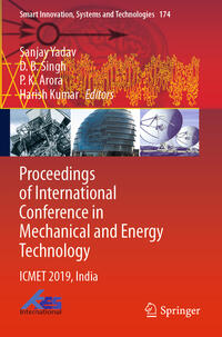 Proceedings of International Conference in Mechanical and Energy Technology