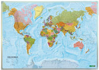 Wandkarte: The World, international, Magnetmarkiertafel 1:40.000.000