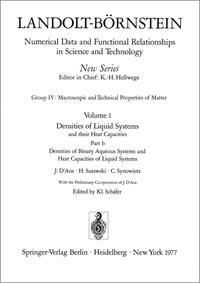 Densities of Binary Aqueous Systems and Heat Capacities of Liquid Systems / Dichten binärer wässeriger Systeme und Wärmekapazitäten flüssiger Systeme