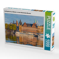 CALVENDO Puzzle Ausflugsboote am Mainkai vor dem Historisches Museum 1000 Teile Lege-Größe 64 x 48 cm Foto-Puzzle Bild von Prime Selection