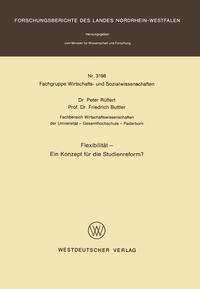 Flexibilität — Ein Konzept für die Studienreform?