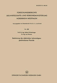Bestimmung des elektrischen Leitvermögens geschmolzener Fluoride