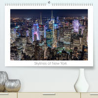 Skylines of New York (Premium, hochwertiger DIN A2 Wandkalender 2022, Kunstdruck in Hochglanz)