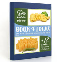 BOOK 4 IDEAS modern | Pasta, Notizbuch, Bullet Journal mit Kreativitätstechniken und Bildern, DIN A5