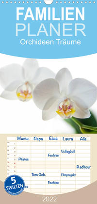 Orchideen Träume - Familienplaner hoch (Wandkalender 2022 , 21 cm x 45 cm, hoch)