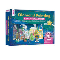 Diamond Painting Adventskalender Glitzerndes Weihnachtsdorf. Mit Material und Werkzeug für 24 Aufsteller