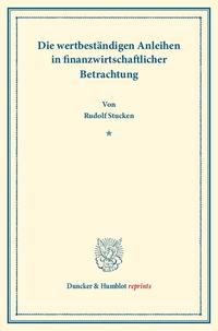 Die wertbeständigen Anleihen in finanzwirtschaftlicher Betrachtung.