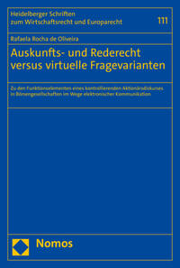 Auskunfts- und Rederecht versus virtuelle Fragevarianten