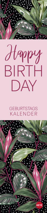 Tropical Leaves Geburtstagskalender long Kalender 2021