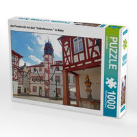 CALVENDO Puzzle Am Fischmarkt mit dem "Volkerbrunnen " in Alzey 1000 Teile Lege-Größe 64 x 48 cm Foto-Puzzle Bild von Ilona Andersen