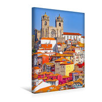 Premium Textil-Leinwand 300 x 450 cm Hoch-Format Porto Portugal | Wandbild, HD-Bild auf Keilrahmen, Fertigbild auf hochwertigem Vlies, Leinwanddruck von Nina Schwarze