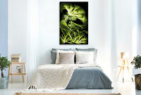 Premium Textil-Leinwand 800 x 1200 cm Hoch-Format Grüne Gartenfee | Wandbild, HD-Bild auf Keilrahmen, Fertigbild auf hochwertigem Vlies, Leinwanddruck von Heidemarie Sattler