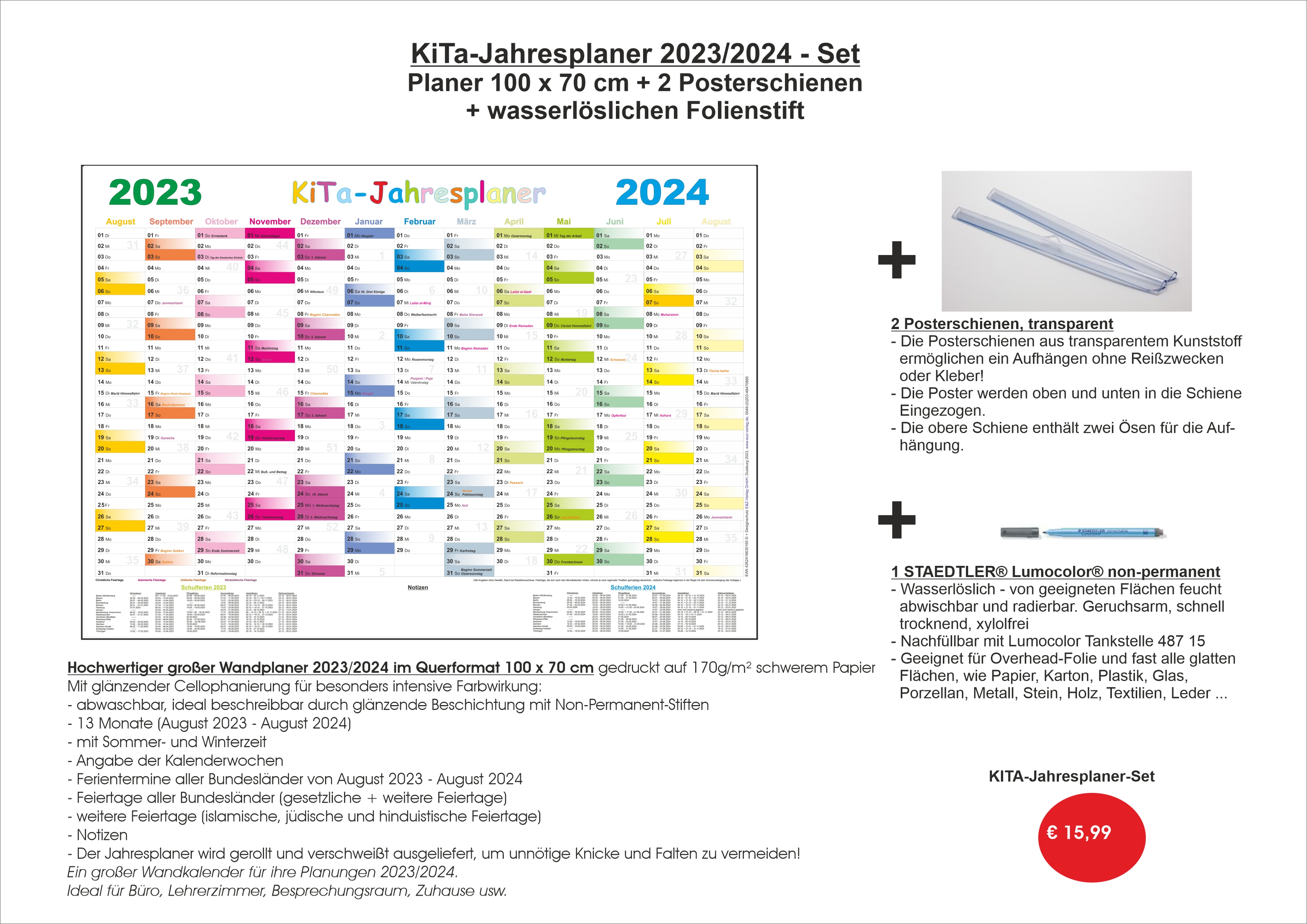 Kita-Jahresplaner 2023/2024-Set