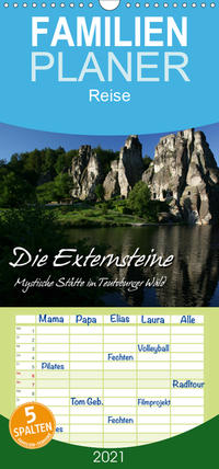 Die Externsteine - Familienplaner hoch (Wandkalender 2021 , 21 cm x 45 cm, hoch)