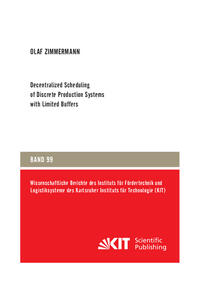 Decentralized Scheduling of Discrete Production Systems with Limited Buffers
