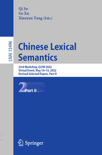 Chinese Lexical Semantics