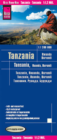 Reise Know-How Landkarte Tansania, Ruanda, Burundi (1:1.200.000)