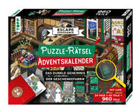 Puzzle-Rätsel-Adventskalender - Das dunkle Geheimnis der Geschenkefabrik. 24 Puzzles mit insgesamt 960 Teilen