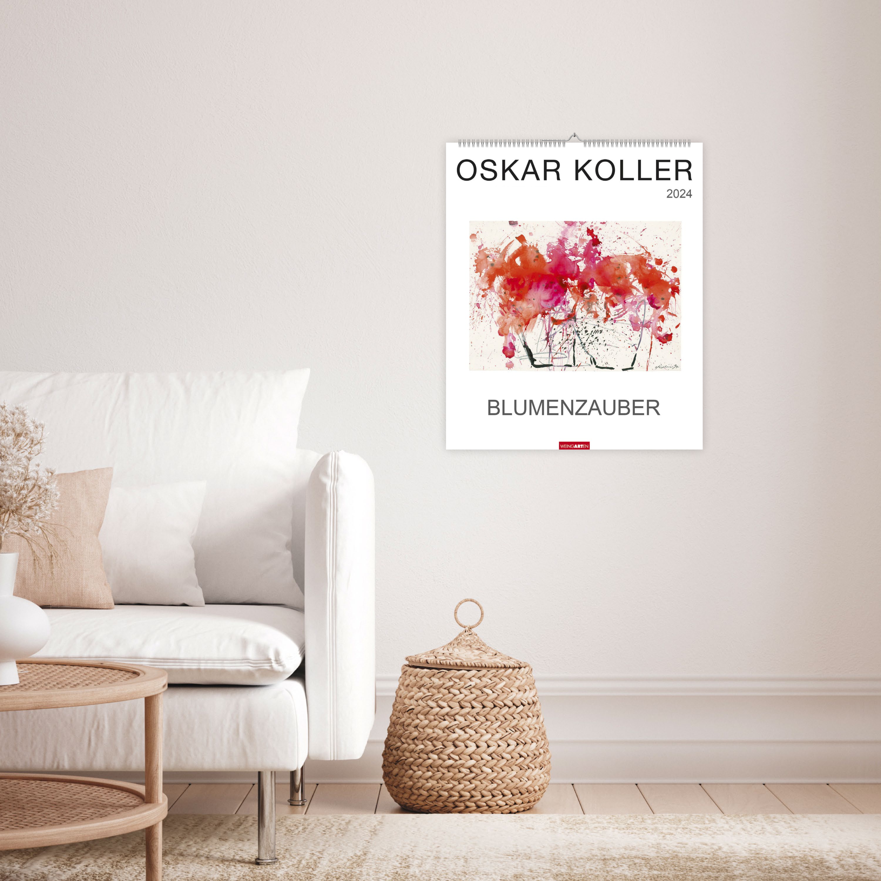 Oskar Koller - Ruhe und Bewegung Kalender 2024. Wunderschöne Aquarelle in einem Kunstkalender im Großformat. Jahres-Wandkalender 2024 für Kunstliebhaber. 46x55 cm Hochformat