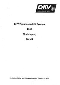 DKV Tagungsbericht / Deutsche Kälte-Klima Tagung 2000 - Bremen