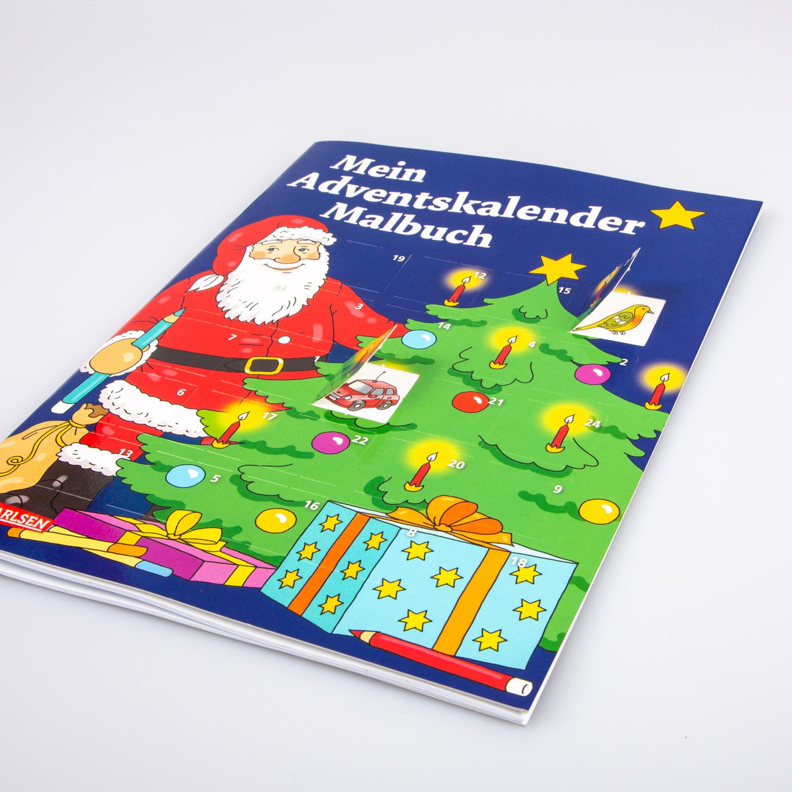 Mein Adventskalender-Malbuch