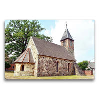 Premium Textil-Leinwand 75 x 50 cm Quer-Format Barnebeck Kirche | Wandbild, HD-Bild auf Keilrahmen, Fertigbild auf hochwertigem Vlies, Leinwanddruck von Wolfgang Gerstner