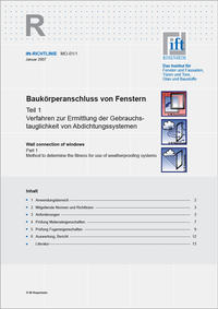 ift-Richtlinie MO-01/1 - Baukörperanschluss von Fenstern