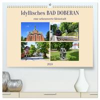 Idyllisches BAD DOBERAN, eine sehenswerte Kleinstadt (hochwertiger Premium Wandkalender 2024 DIN A2 quer), Kunstdruck in Hochglanz