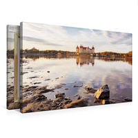 Premium Textil-Leinwand 750 x 500 cm Quer-Format Schloss Moritzburg | Wandbild, HD-Bild auf Keilrahmen, Fertigbild auf hochwertigem Vlies, Leinwanddruck von Mario Koch Fotografie