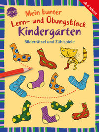 Mein bunter Lern- und Übungsblock Kindergarten. Bilderrätsel und Zählspiele