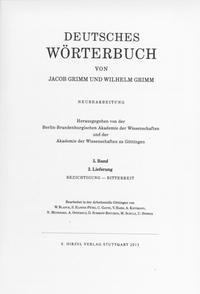 Grimm, Dt. Wörterbuch Neubearbeitung