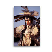 Premium Textil-Leinwand 30 x 45 cm Hoch-Format Lakota Sioux Indianer an Rosebud Fair, South Dakota, USA | Wandbild, HD-Bild auf Keilrahmen, Fertigbild auf hochwertigem Vlies, Leinwanddruck von Christian Heeb