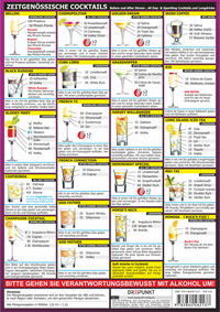 Info-Tafel-Set Zeitgenössische Cocktails