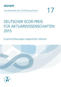 Deutscher SCOR-Preis für Aktuarwissenschaften 2015