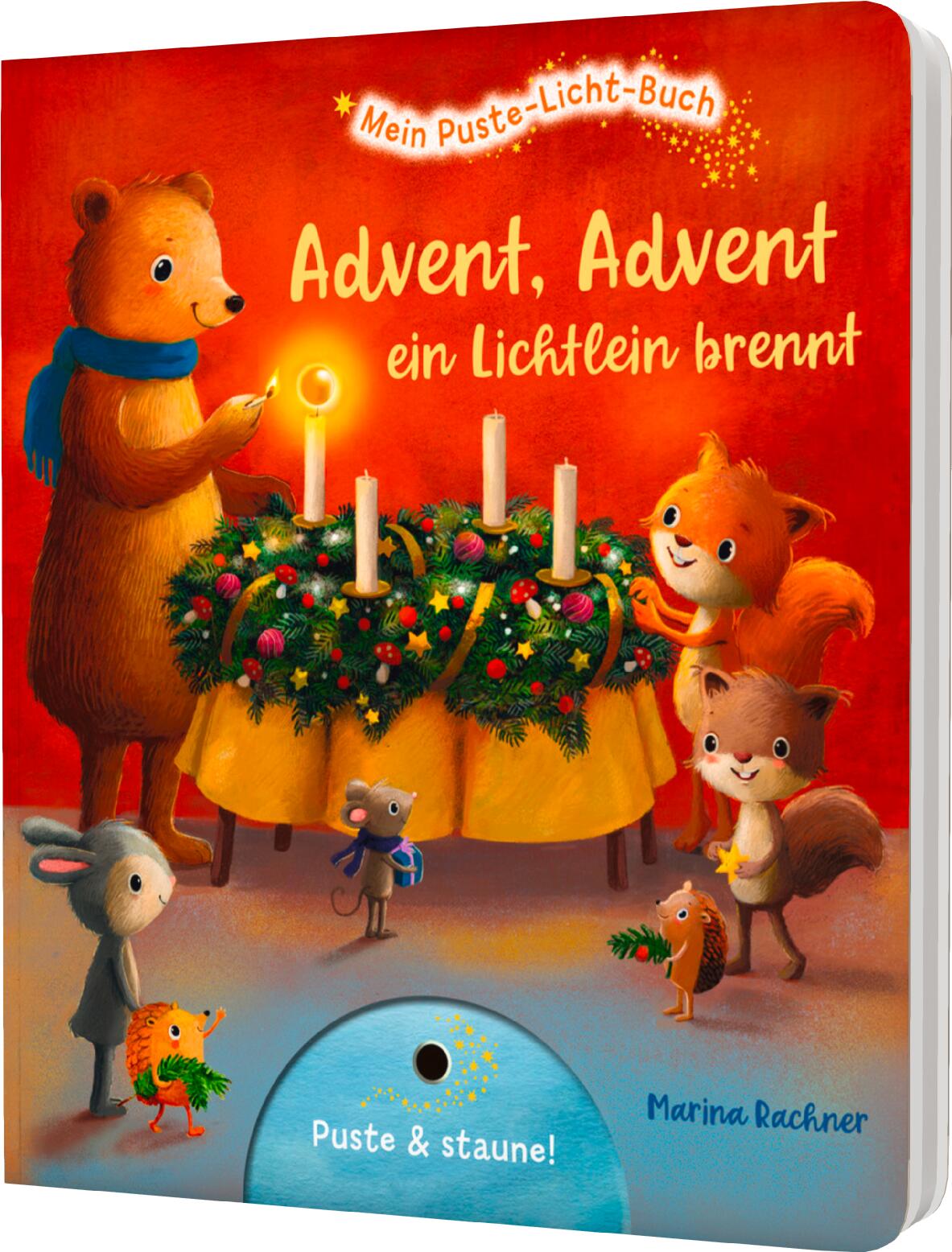 Mein Puste-Licht-Buch: Advent, Advent, ein Lichtlein brennt