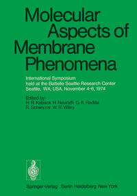 Molecular Aspects of Membrane Phenomena