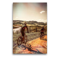 Premium Textil-Leinwand 500 x 750 cm Hoch-Format Mountainbike | Wandbild, HD-Bild auf Keilrahmen, Fertigbild auf hochwertigem Vlies, Leinwanddruck von Peter Roder