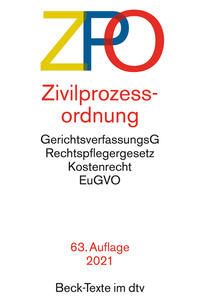 Zivilprozessordnung, mit Einführungsgesetz, Unterlassungsklagengesetz, Schuldnerverzeichnisführungsverordnung, Gerichtsverfassungsgesetz mit EinführungsG (Auszug), Gesetz über die Zwangsversteigerung und die