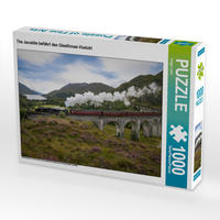 CALVENDO Puzzle The Jacobite befährt den Glenfinnan-Viadukt 1000 Teile Lege-Größe 64 x 48 cm Foto-Puzzle Bild von Holger John