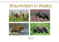 Braunbären in Alaska (Tischkalender 2022 DIN A5 quer)