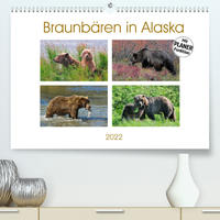 Braunbären in Alaska (Premium, hochwertiger DIN A2 Wandkalender 2022, Kunstdruck in Hochglanz)