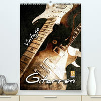 Vintage Gitarren (Premium, hochwertiger DIN A2 Wandkalender 2022, Kunstdruck in Hochglanz)