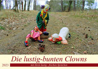 Die lustig-bunten Clowns (Wandkalender 2023 DIN A2 quer)