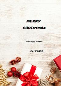 Kalender Merry Christmas and a happy new year